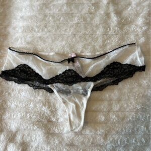 Victoria's Secret Black and White Lace Panty